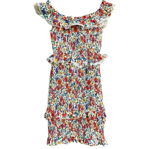 Astr The Label Floral Ruffle Mini Dress NWOT Coquette Summer Date Night Romantic - Picture 5 of 16